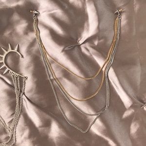 Ear cuff and chain earring lot